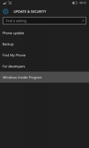 Windows 10 Mobile Redstone облегчит регистрацию в Windows Insider Program