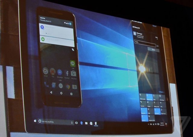 В Windows 10 появятся уведомления с Android-смартфонов