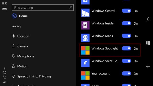 Функция Windows Spotlight появится в Windows 10 Mobile?