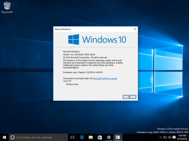 Microsoft выпустила накопительное обновление для сборки Windows 10 Build 14295
