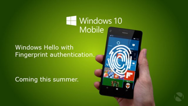 Поддержка отпечатков пальцев появится  в Windows 10 Mobile Anniversary Update