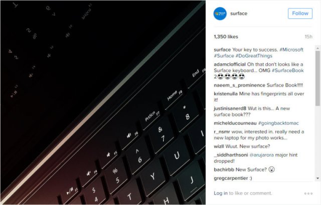 Microsoft дразнит наc изображением Surface Book 2?
