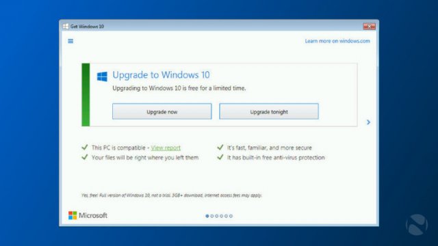 Microsoft удалила приложение «Получить Windows 10»  из Windows 7 и 8.1