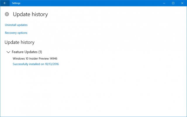 Несколько других нововведений сборки Windows 10 Build 14946