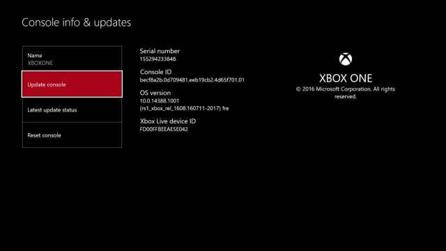 Новая предварительная сборка стала доступна для консоли Xbox One