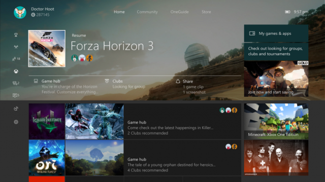 Microsoft приступила к выпуску первого набора функций Windows 10 Creators Update для Xbox One