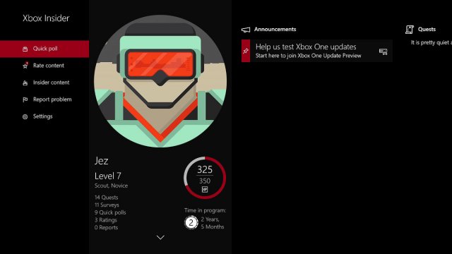 Компания Microsoft выпустила сборку Xbox Insider Preview Build 15046 для кольца Beta