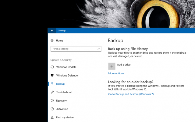 Microsoft вернула функцию File History в Windows 10 Build 16226