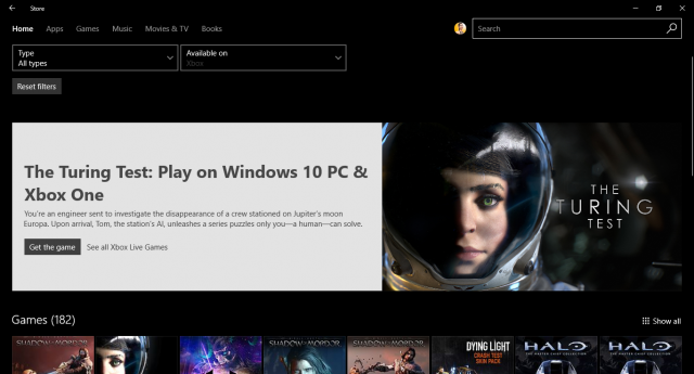 Игры для Xbox One стали доступны в Windows Store