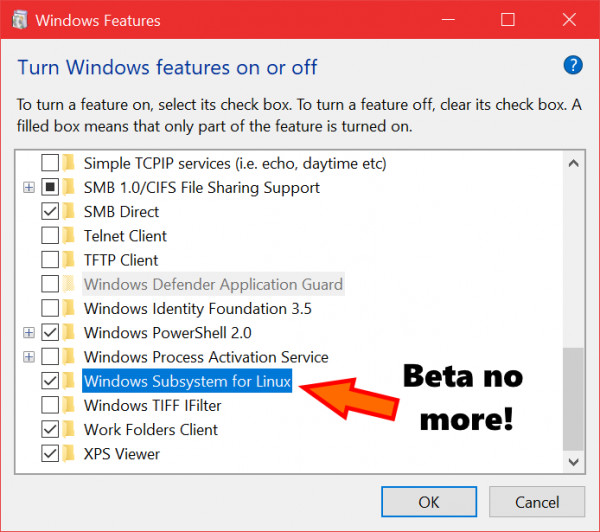 Windows Subsystem for Linux получит полную поддержку в Windows 10 Fall Creators Update