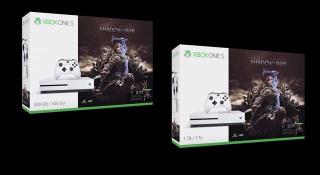 Microsoft анонсировала бандлы Xbox One S Shadow of War