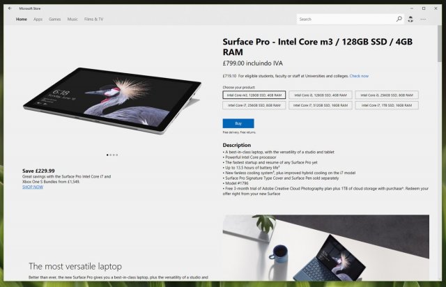 Microsoft Store будет продавать устройства Surface