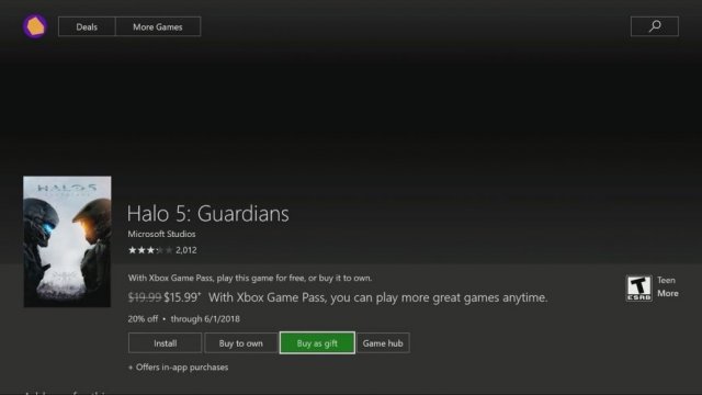 Функция «Купить в подарок» доступна для всех инсайдеров Xbox