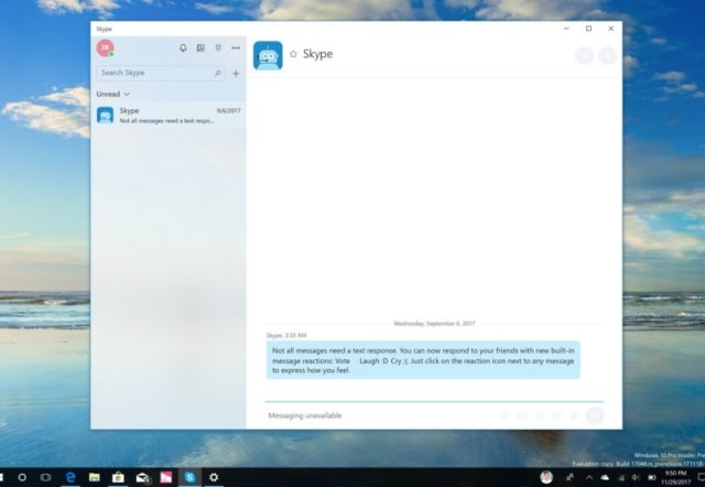 Инсайдеры кольца Fast получили обновление для приложения Skype UWP