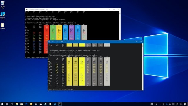 Как изменить цветовую схему Командной строки в Windows 10