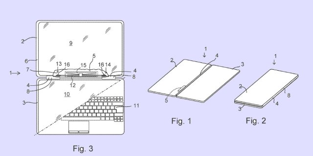 Новый патент Microsoft указывает на устройство с двойным экраном