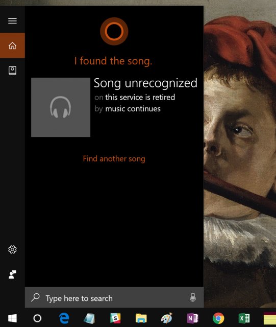 Cortana больше не может распознавать музыку