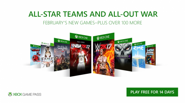 Microsoft анонсировала февральский пакет игр для Xbox Game Pass