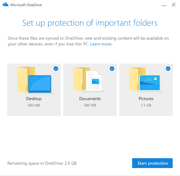 Microsoft анонсировала функцию Known Folder Move для OneDrive 