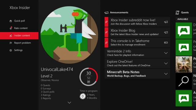 Microsoft выпустила обновление для инсайдеров Xbox One Beta и Xbox One Delta