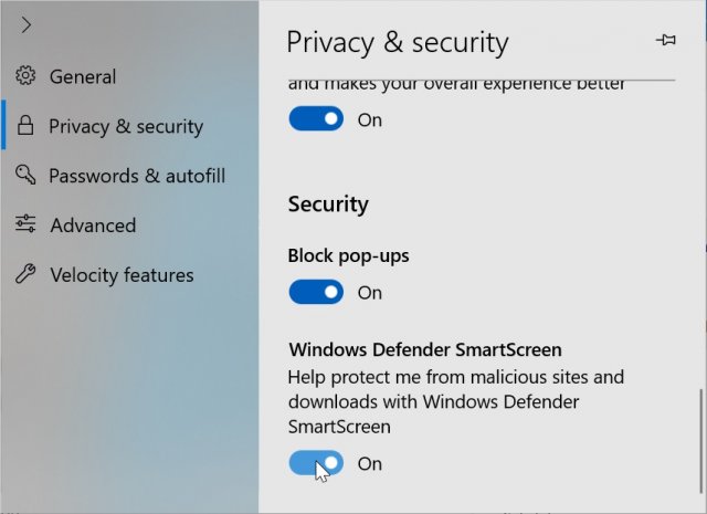 Microsoft Edge получит улучшенную страницу настроек в следующей сборке Windows 10 Redstone 5