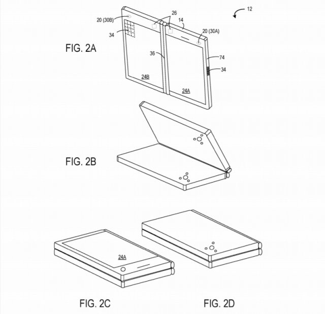 Microsoft подала новый патент на устройство c двумя экранами