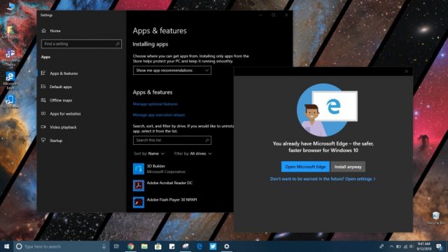Microsoft объяснила появление всплывающего окна Microsoft Edge при установке сторонних браузеров