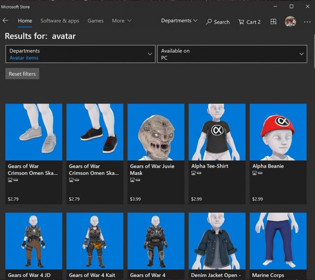Microsoft Store продаёт предметы Xbox Avatar Costume