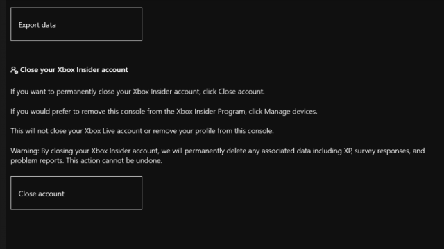 Пользователи Xbox теперь могут закрыть инсайдерскую учетную запись