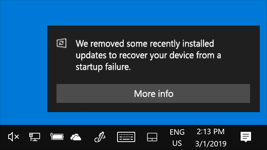 Windows 10 может автоматически удалить неудачные обновления Windows