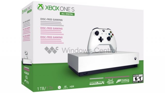 Изображения Xbox One S All-Digital Edition
