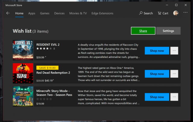 Microsoft тестирует уведомления о скидках в Списке пожеланий Xbox One