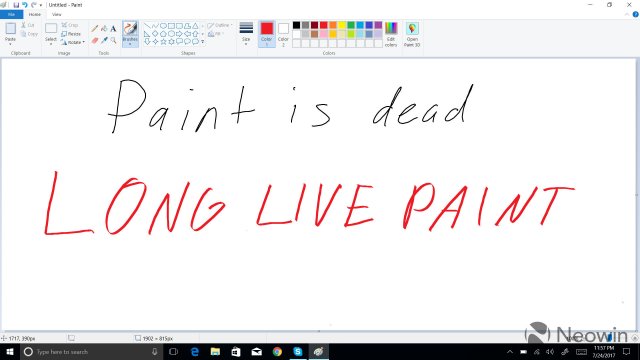 Приложения Paint и WordPad стали дополнительными возможностями для Windows 10