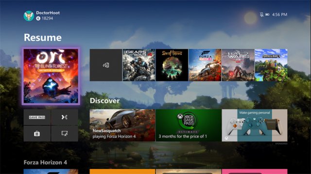 Microsoft вернула прежнюю версию домашнего экрана Xbox One