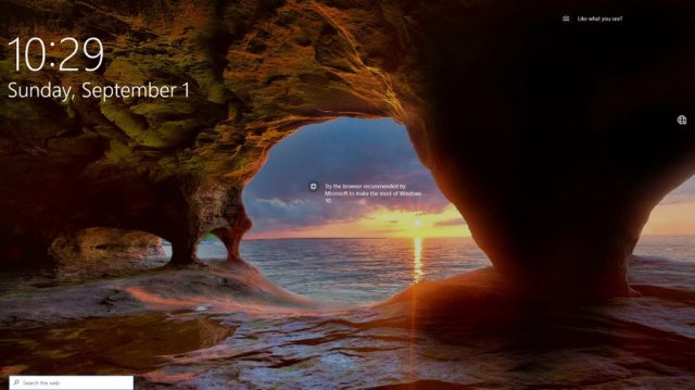 Сборка Windows 10 Build 18970 получила обновлённый экран блокировки