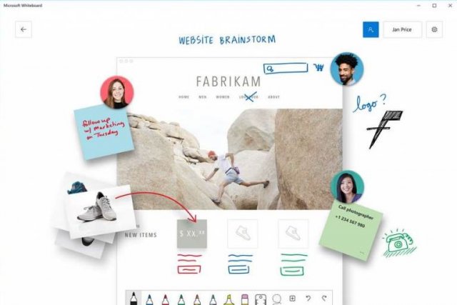Компания Microsoft обновила приложение Whiteboard для Windows 10