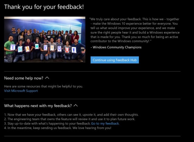 Microsoft закроет форумы Windows Developer UserVoice в пользу Feedback Hub
