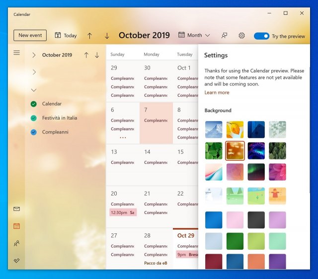 Microsoft запустила развёртывание Calendar Preview Program для инсайдеров Windows