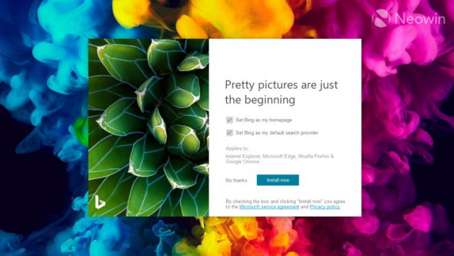 Microsoft выпустила приложение Bing Wallpaper