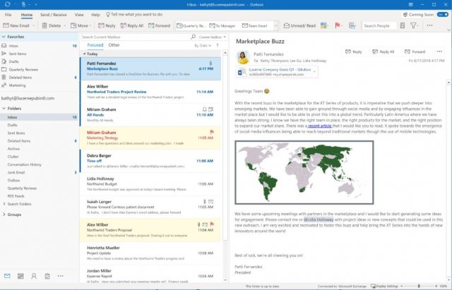 Microsoft Outlook для Windows скоро позволит отправлять электронную почту с псевдонима учетной записи