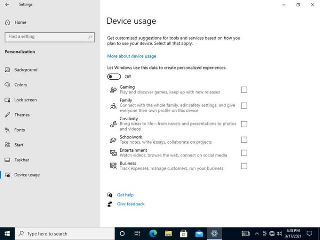 Сборка Windows 10 Insider Preview Build 21337 имеет функцию под названием «Использование устройства»