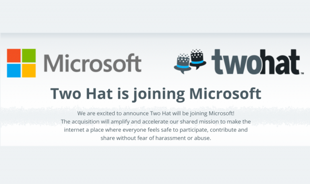 Microsoft приобрела компанию Two Hat