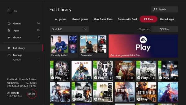 Microsoft начала тестировать новый пользовательский интерфейс библиотеки игр Xbox