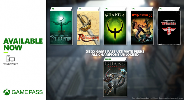 Доступно с PC Game Pass: Quake 4, Wolfenstein 3D и другое