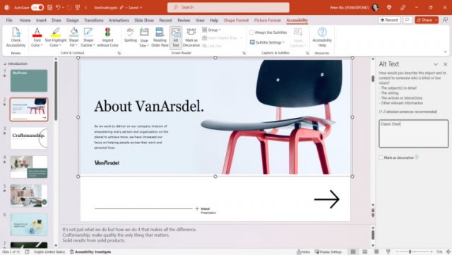 Microsoft вносит улучшения в ленту специальных возможностей PowerPoint