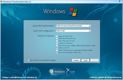Windows 8 Transformation Pack 1.0 Windows 8 Transformation Pack 1.0