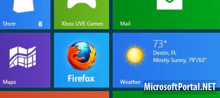 Metro прототип браузера Firefox для Windows 8