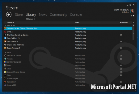 Windows 8 Steam Skin