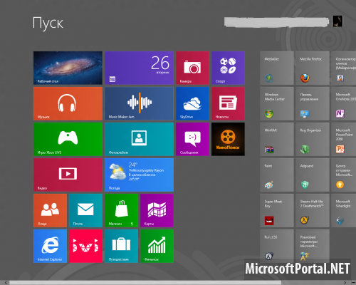 Классическое меню «Start» в Windows 8