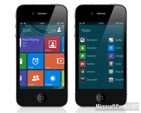 Видео: Windows 8 UI на IOS